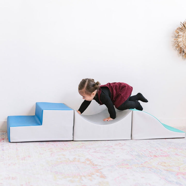 Moho Softplay Climber Playset 3-Piece Grey|Blue