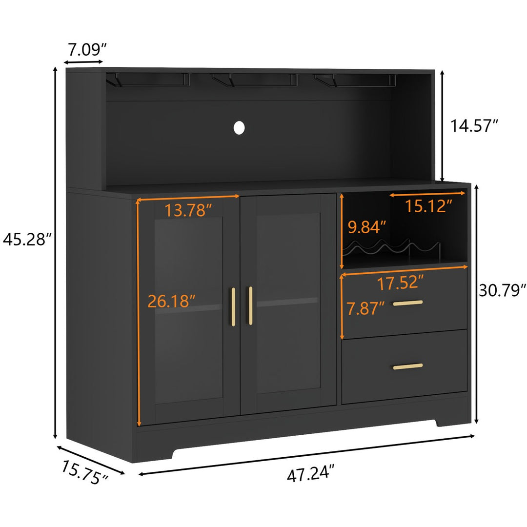 Ayaka Bar Cabinet | Black