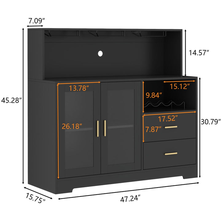 Ayaka Bar Cabinet | Black