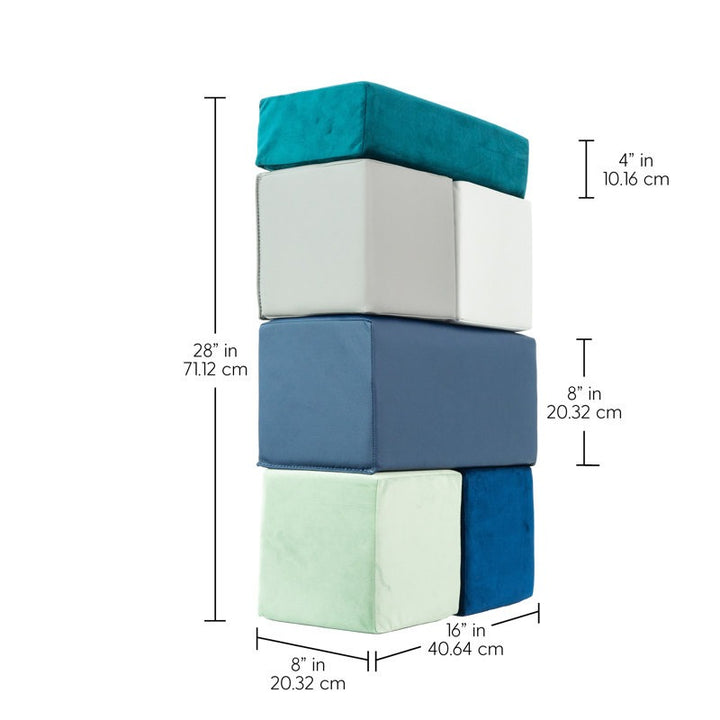 Gans Softplay Block Playset 6-Piece  White|Blue