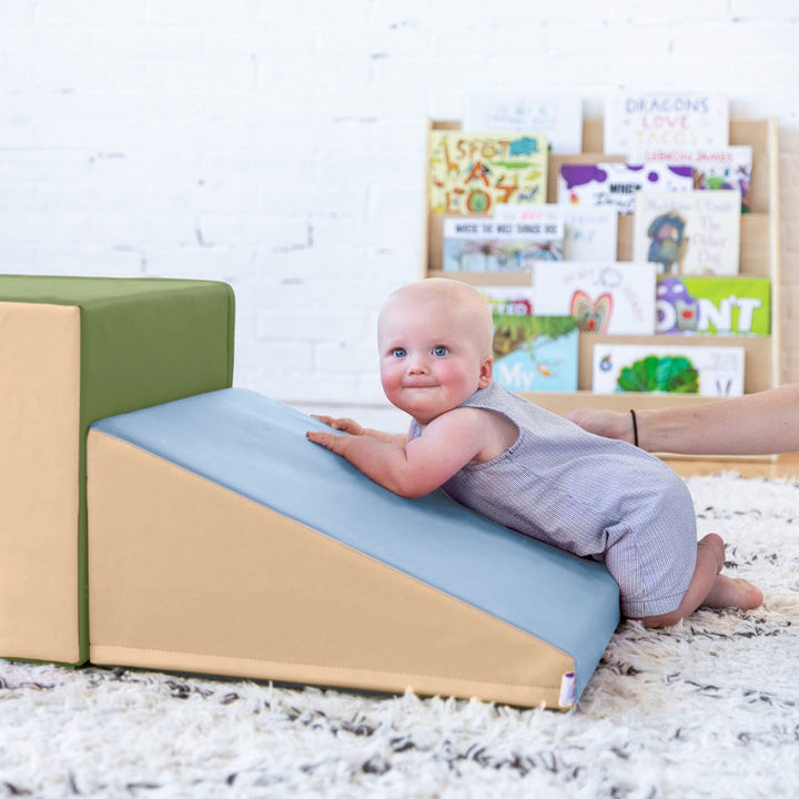 Hugs Softplay Climber Playset – 3 Piece Blue/Green/Beige