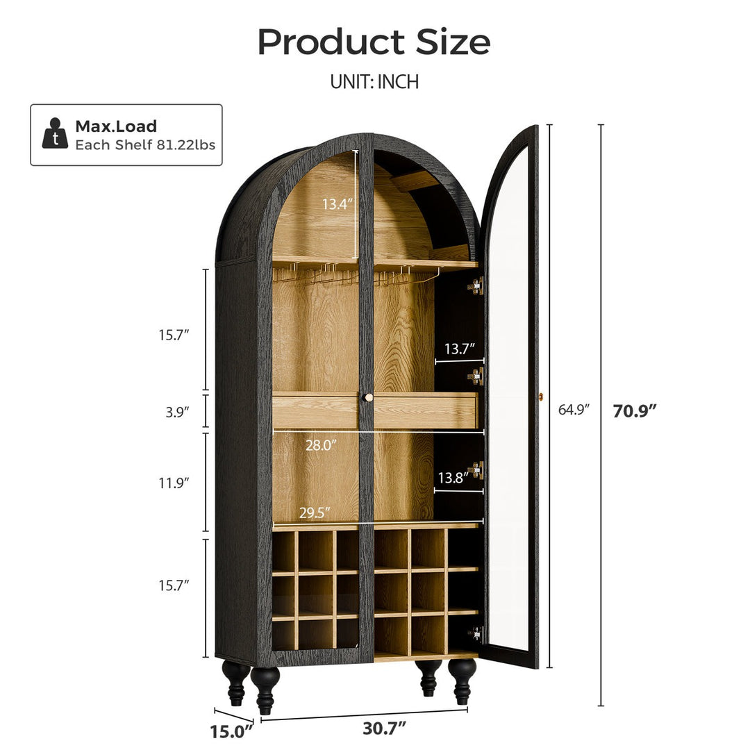 Yui Bar Tall Unit | Black