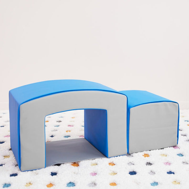 Jao Softplay Tunnel Playset 2-Piece White|Blue