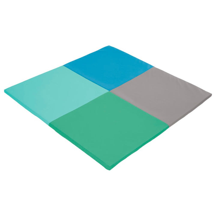 Squares Softplay Activity Mat 4-Piece Set Grey|Green|Blue
