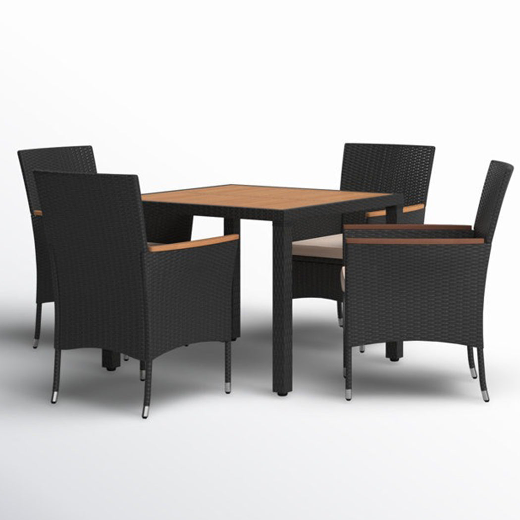 Coll 4- Seaters Square Outdoor Dining Table Set