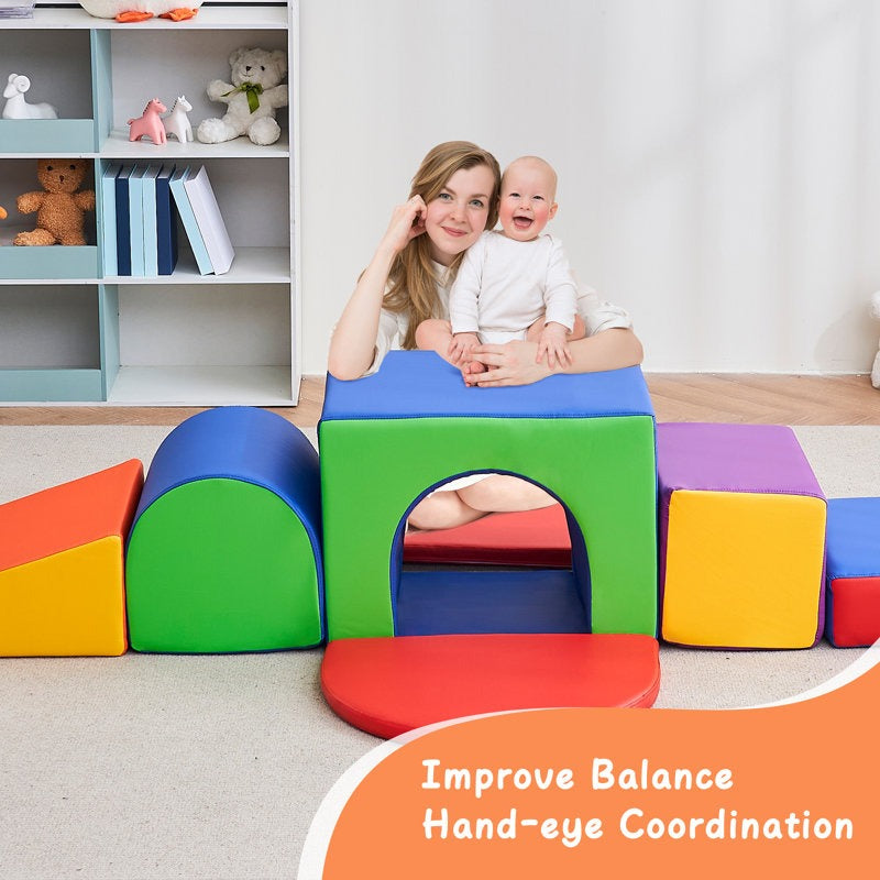 Pebble Softplay Climber Playset 7-Piece Set