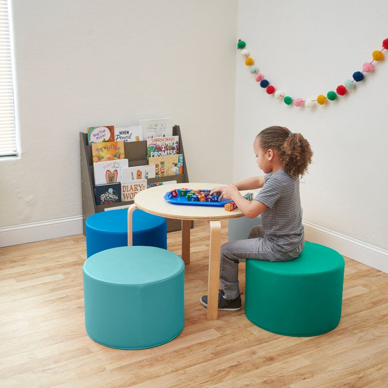Throm Softplay Seating Block Playset 4-Piece Grey|Blue