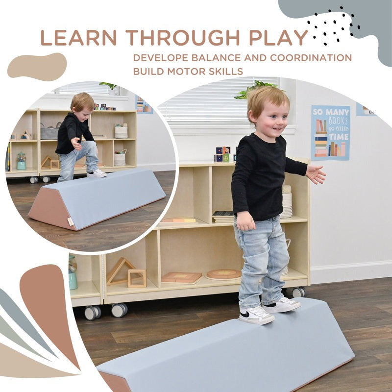 Beam Softplay Balance Beam Block Grey