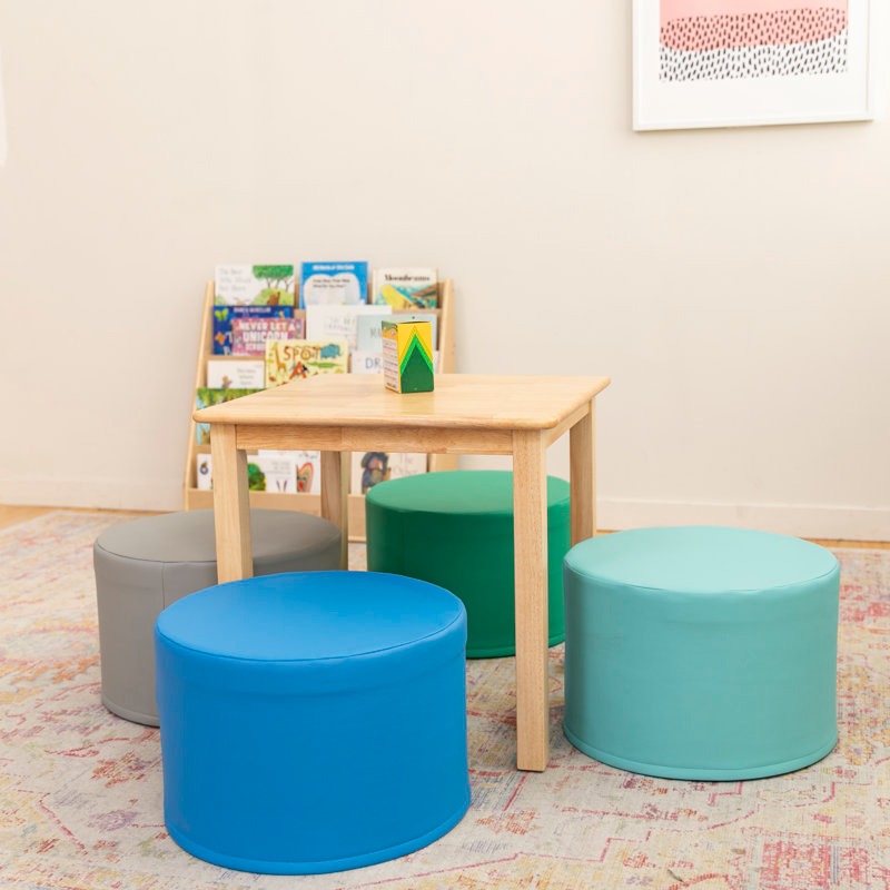 Throm Softplay Seating Block Playset 4-Piece Grey|Blue