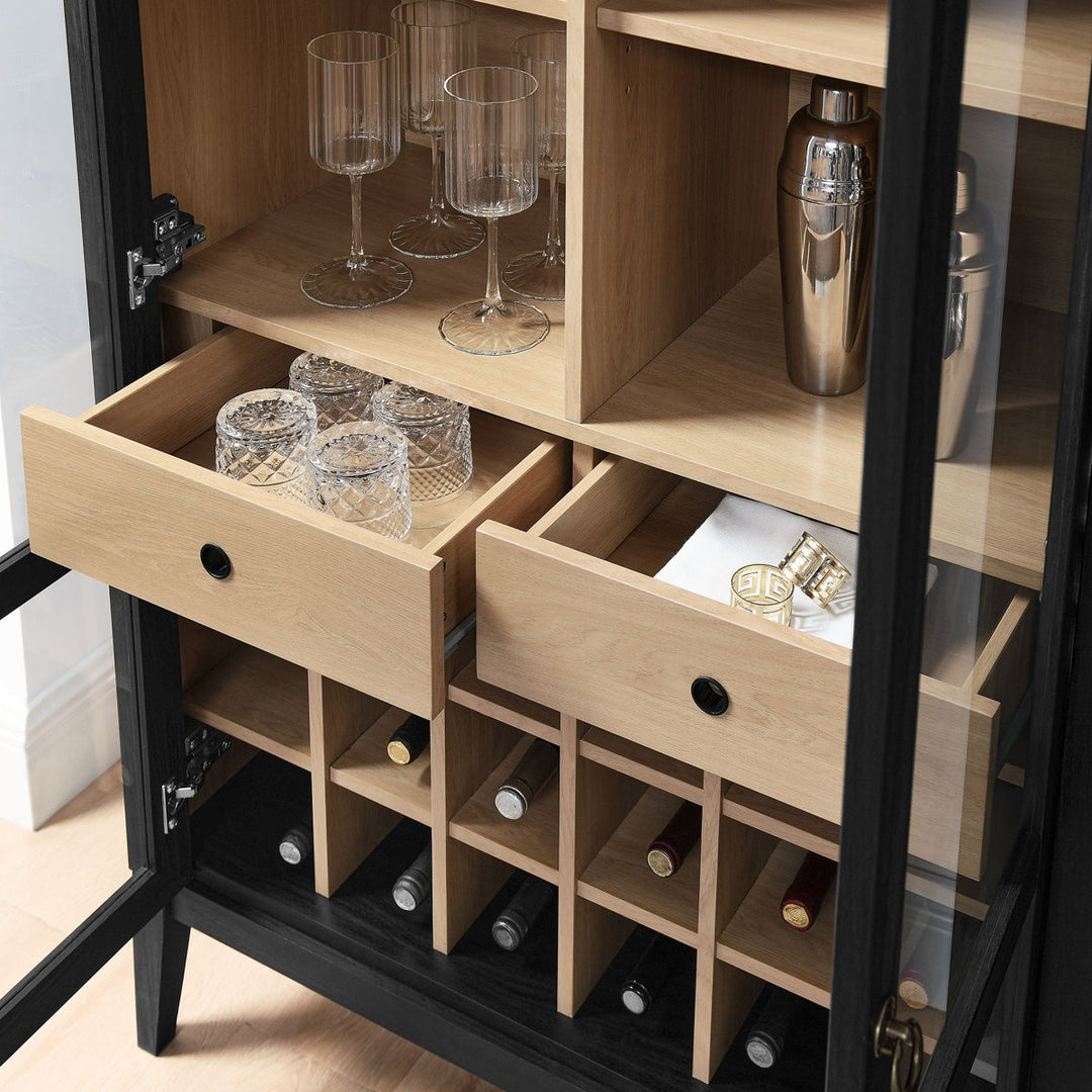 Hina Tall Bar Unit | Black