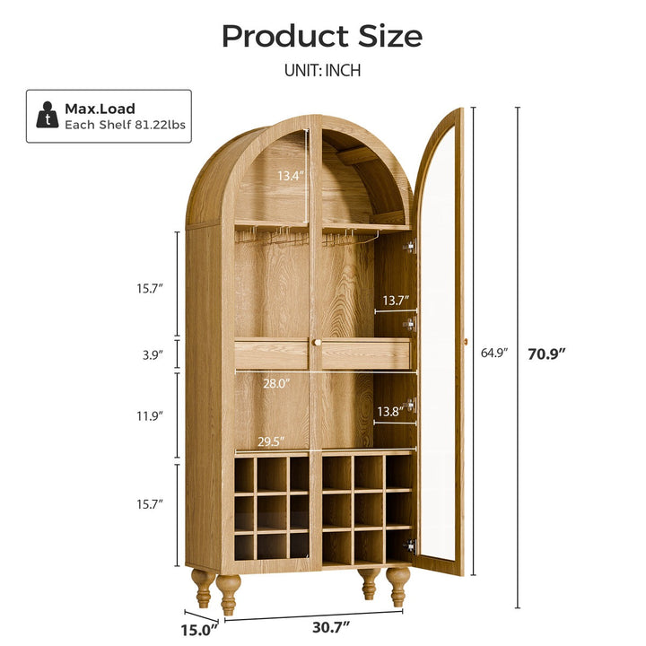 Yui Tall Bar Unit | Natural