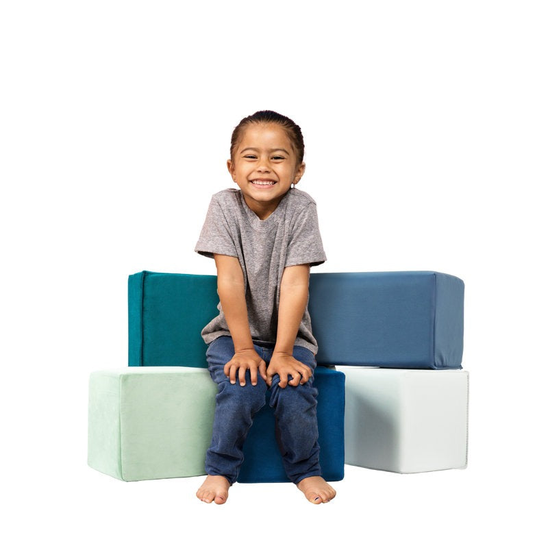 Gans Softplay Block Playset 6-Piece  White|Blue
