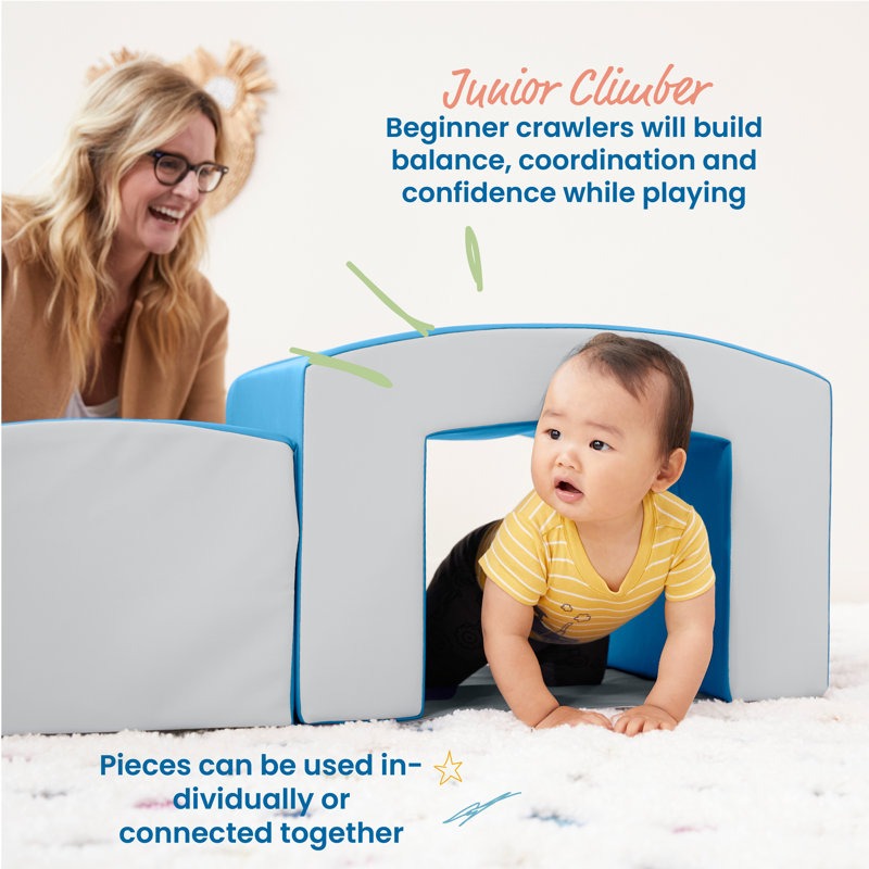 Jao Softplay Tunnel Playset 2-Piece White|Blue