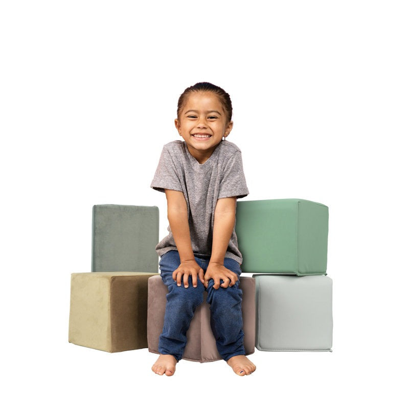 Gans Softplay Block Playset 6-Piece Green|Brown