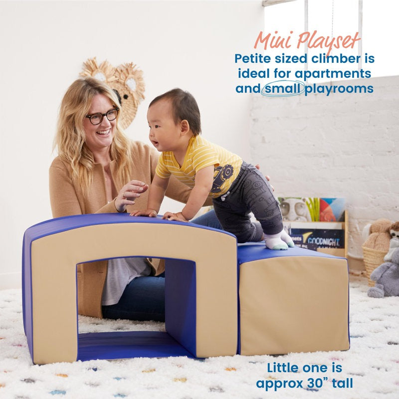 Jao Softplay Tunnel Playset 2-Piece Blue|Beige