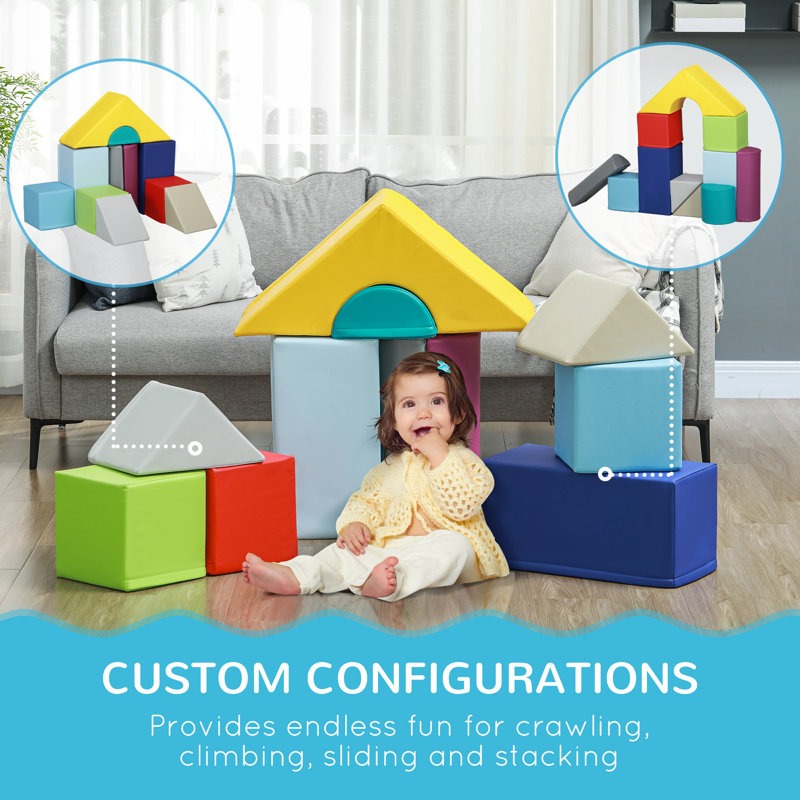 Cozy Softplay Block Shape Playset 11-Piece