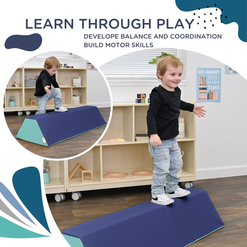 Beam Softplay Balance Beam Block Blue