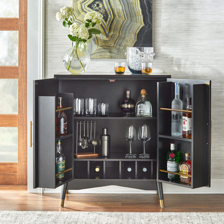 Nanami Bar Cabinet | Black