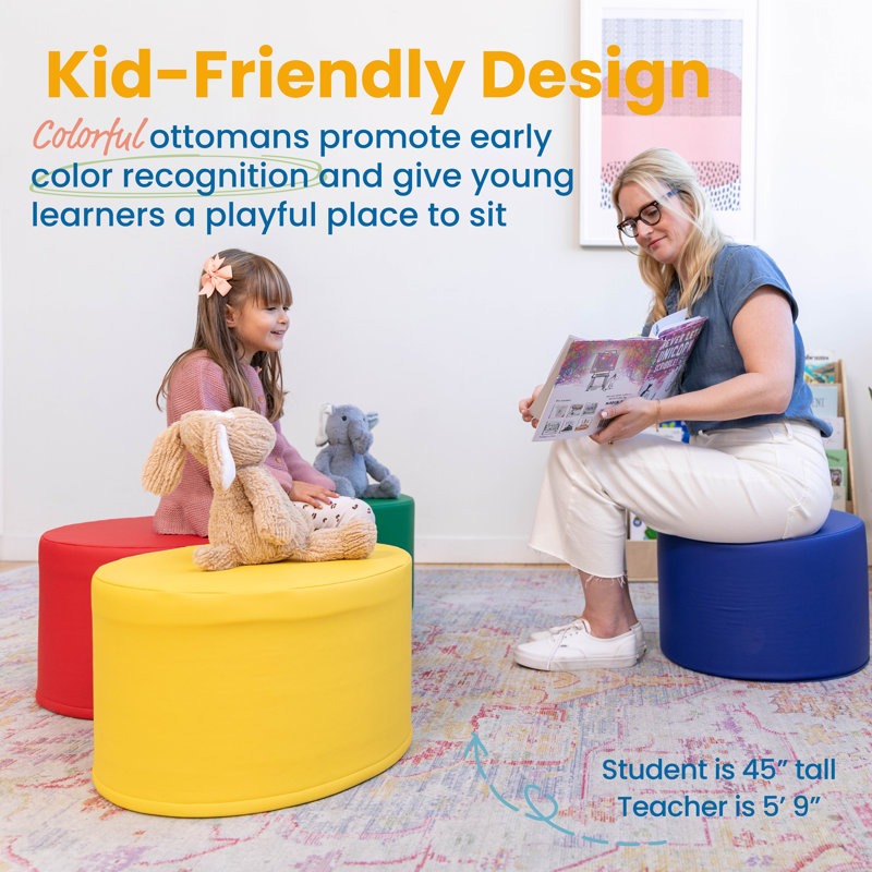 Throm Softplay Seating Block Playset 4-Piece Red|Blue