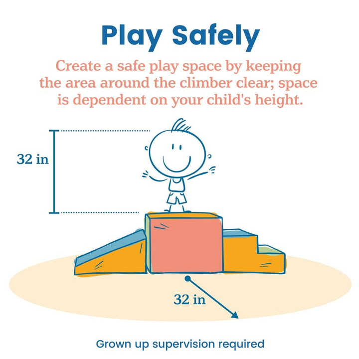 Jao Softplay Tunnel Playset 2-Piece Blue|Beige