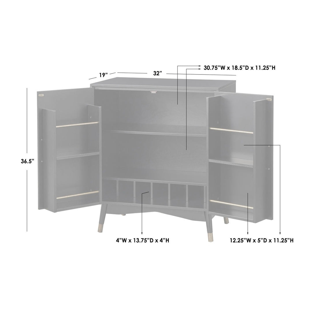 Nanami Bar Cabinet | Black