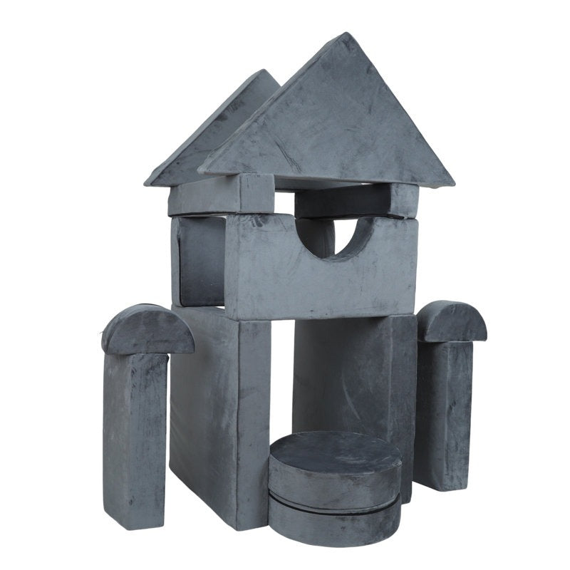Monster Softplay Block Playset 14-Piece Grey