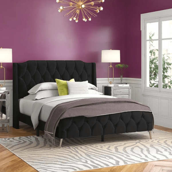 Opal Oasis Bed Without Storage | King | Black Fabric