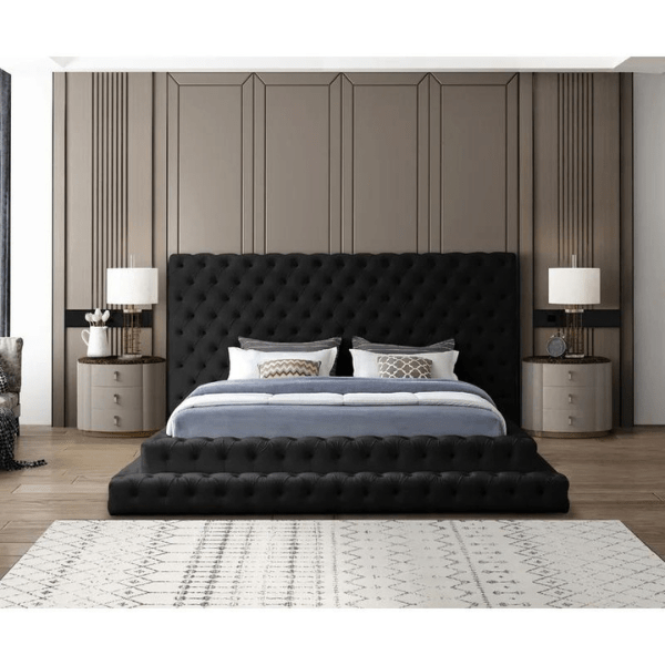 Pearl Bed Without Storage | King | Black Fabric