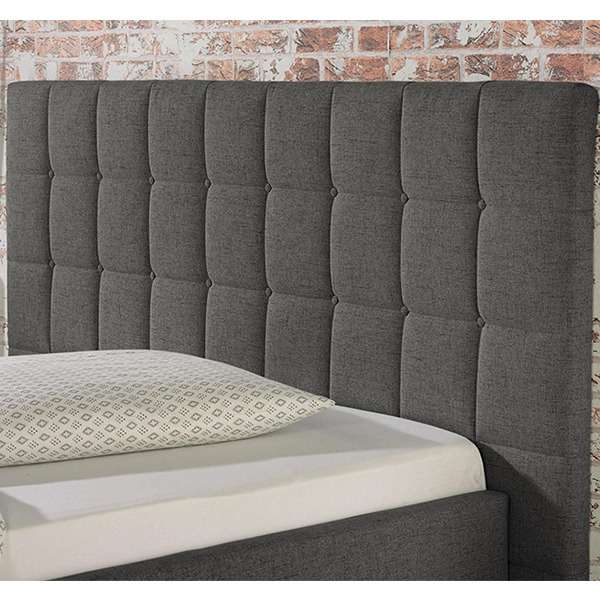 Neil Bed Without Storage  | King | Dark Grey Fabric