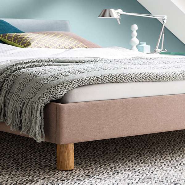 Leonard Bed Without Storage | King | Pink Fabric