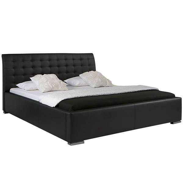 Paxton Bed with Hydraulic Storage | King | Black Leatherette