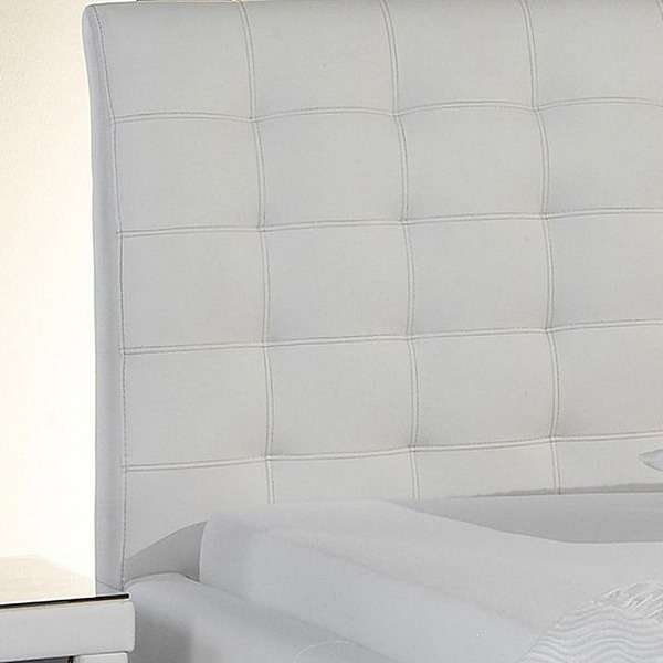 Paxton Bed with Hydraulic Storage | King | White Leatherette