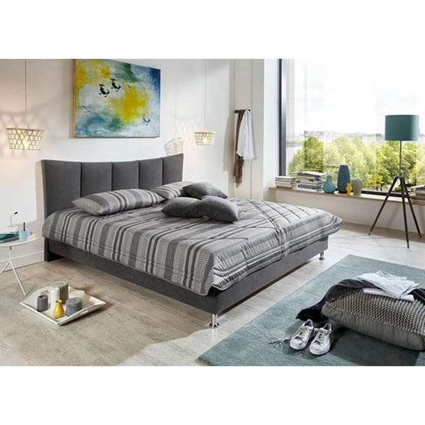 Puissance Bed Without Storage | King | Grey Leatherette