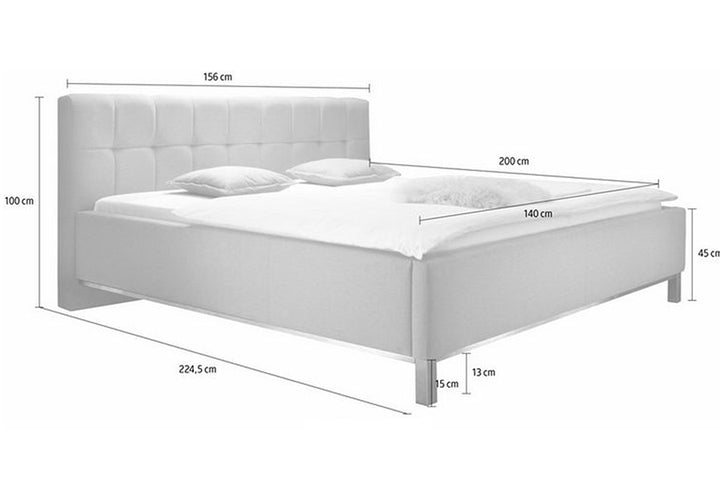 Affinity Bed Hydraulic with Storage | King | Grey Fabric Upholstery