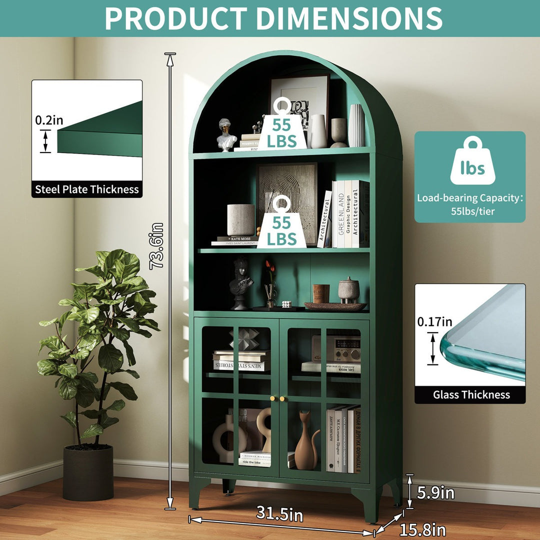 Masuru Tall Crockery Unit | Green