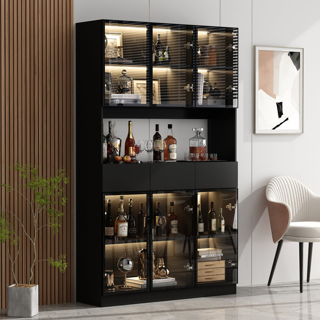 Roco Tall  Crockery Unit | Black