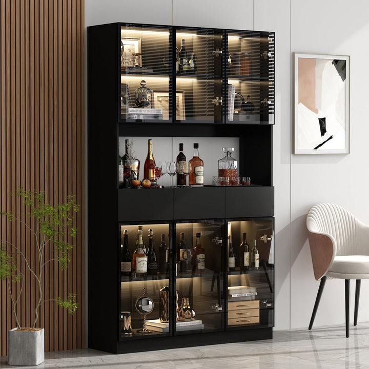 Roco Tall  Crockery Unit | Black