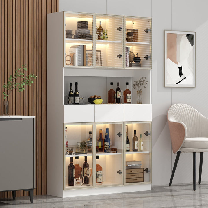 Roco Tall  Crockery Unit | White