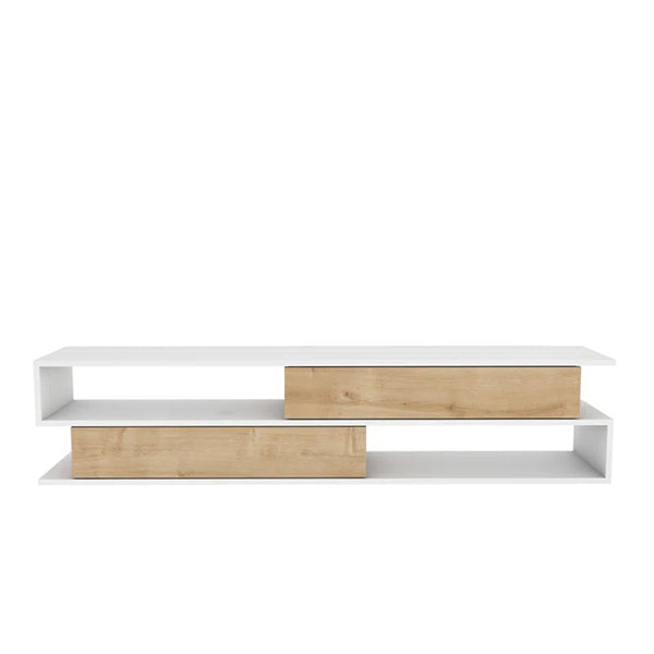 Nathan Tv Stand | White & Beige