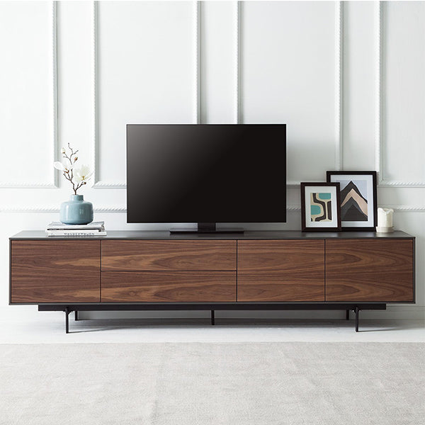 Vener TV Stand | Black & Walnut