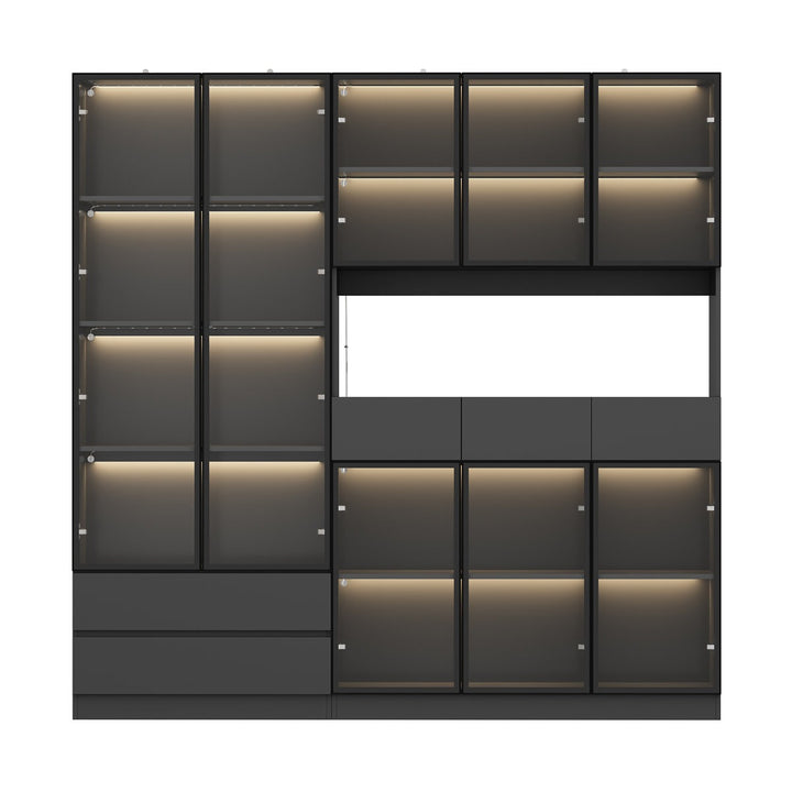 Rento Tall Crockery Unit | Black