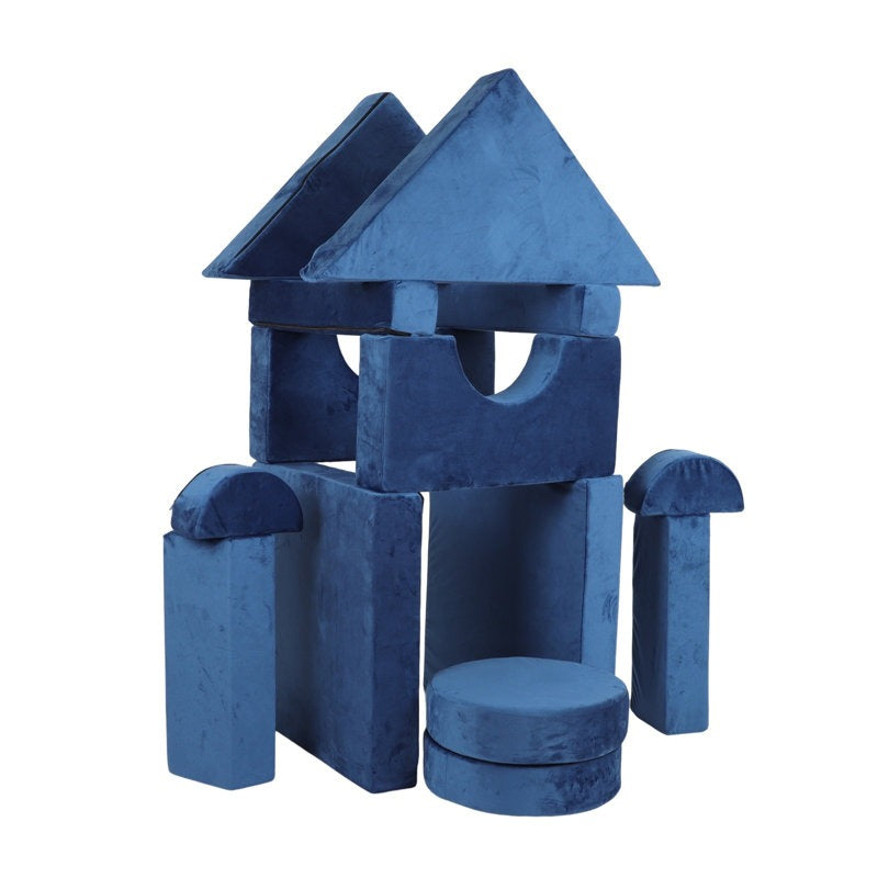 Monster Softplay Block Playset 14-Piece Blue