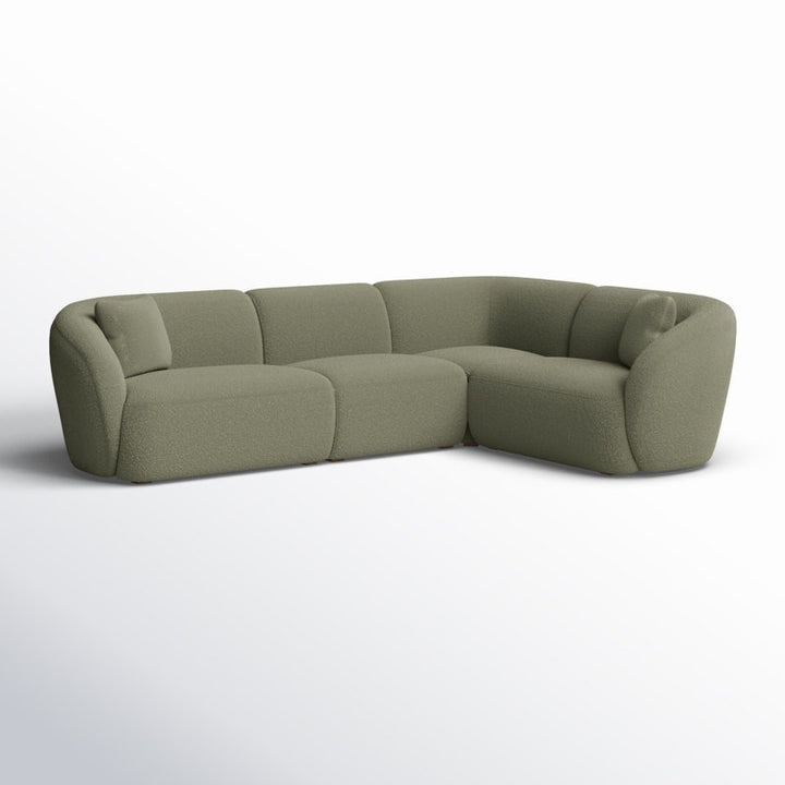 Texido L-Shape Sofa | Green | Right Facing