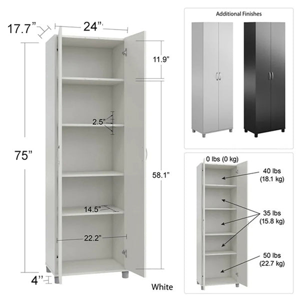 Balt 2 Doors Wardrobe | White