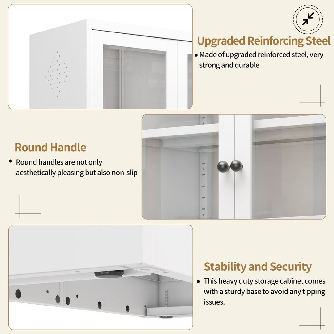 Kenta Tall Crockery Unit | White