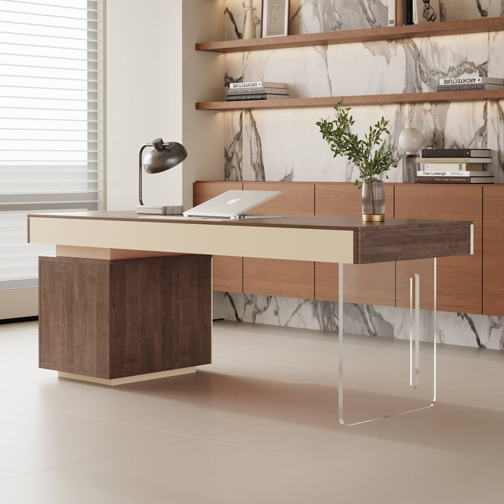 Sang Boss Table|  Brown & White