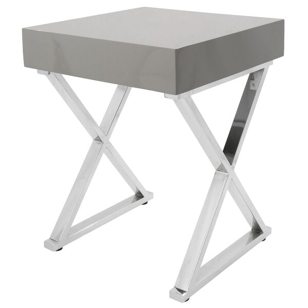 X End Table | Grey