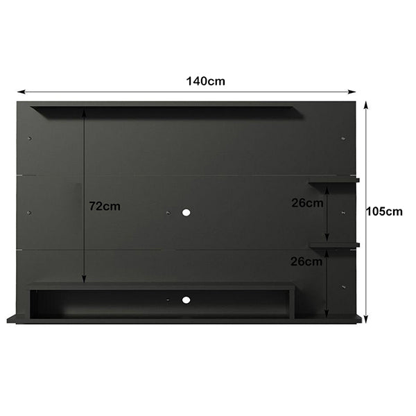 Panel Wall Mount TV Unit | Black |55 Inches