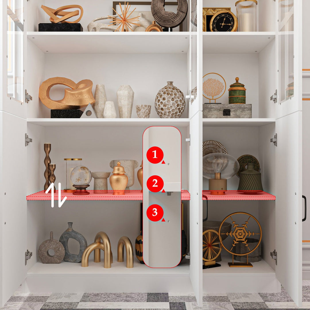 keji  Tall Crockery Unit |White