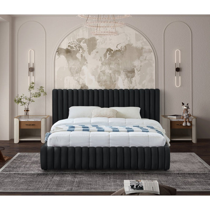 Kuro Bed without Storage | King | Black Fabric